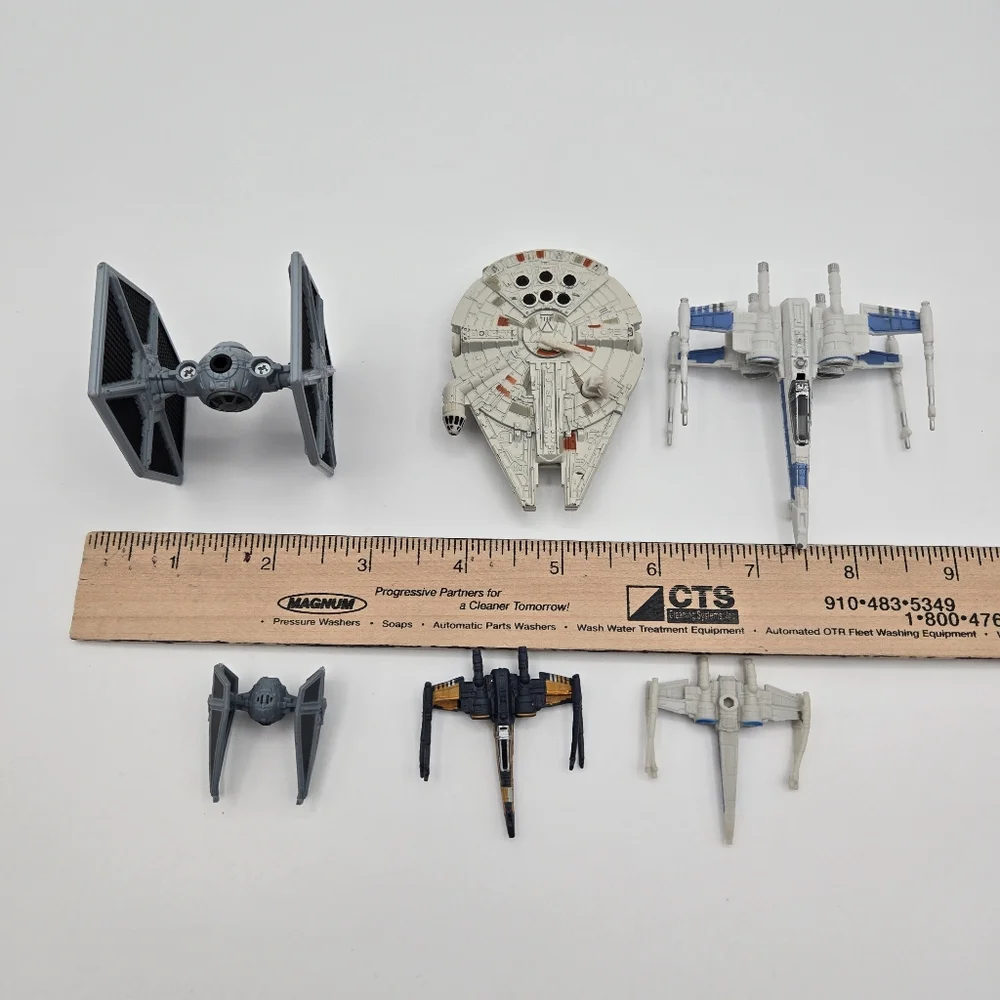 Bundle Of 6 Misc Star Wars Vehicle Figurines Diecast Micro Machines